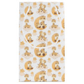 可愛いキリンのタイル模様パーティーユニセックス スモールペーパーバッグ (裏面)