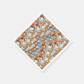 可愛いキリンのヒッポ野生のジャングルサファリパターン スタンダードカクテルナプキン (角)