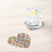 可愛いキリンのヒッポ野生のジャングルサファリパターン ペーパーコースター (インサイチュ)