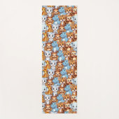 可愛いキリンのヒッポ野生のジャングルサファリパターン ヨガマット (正面)