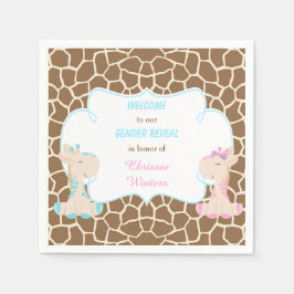 可愛いキリン性別が明らかになる スタンダードカクテルナプキン