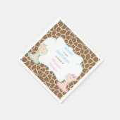 可愛いキリン性別が明らかになる スタンダードカクテルナプキン (角)