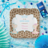 可愛いキリン性別が明らかになる ペーパープレート (パーティー)