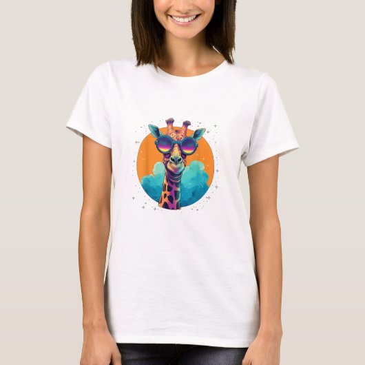 可愛いキリン男女キッズ_1 Tシャツ (正面)