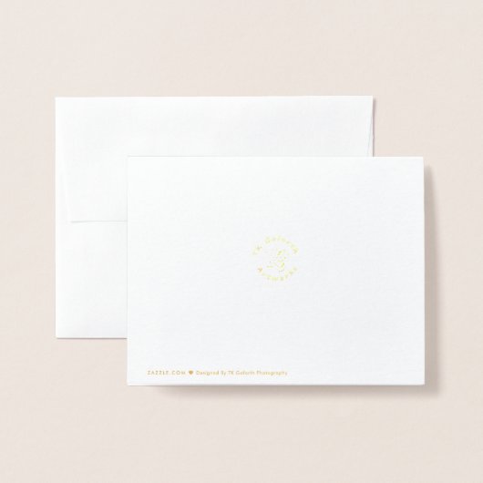 可愛いキリン野生アフリカ動物ありがとう 箔カード (裏面封筒付き)