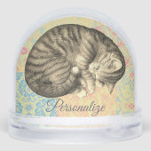 可愛いキルトの上で寝ている猫 (裏面)