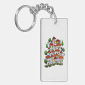 可愛いキーチェーン(ドードル – 手書き) キーホルダー (正面左)