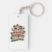 可愛いキーチェーン(ドードル – 手書き) キーホルダー (裏面)