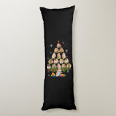 可愛いギニアハムスター豚クリスマスツリーのペット好き ボディピロー (裏面 (縦))