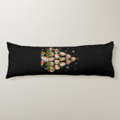 可愛いギニアハムスター豚クリスマスツリーのペット好き ボディピロー (正面)