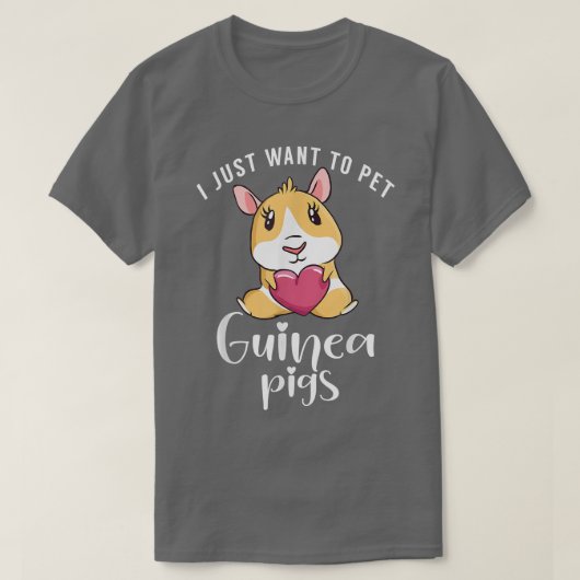 可愛いギニア豚Tシャツが欲しい Tシャツ (デザイン正面)