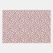 可愛いギンガム手描きラディバグパターンキッズ ラッピングペーパーシート (正面2)