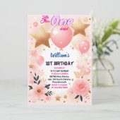 可愛いクイーンを少恋しく思しOnederful 1歳の誕生日に 招待状 (スタンド正面)