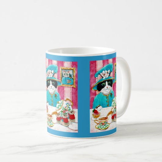 可愛いクイーンキャットマウス茶マグカップ コーヒーマグカップ (正面右)