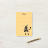 可愛いクイーンビーハニカムパターン後付メモ帳 ポストイット (デスク上)