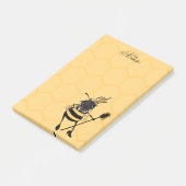 可愛いクイーンビーハニカムパターン後付メモ帳 ポストイット (アングル)