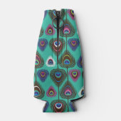 可愛いクジャクの羽模様 ボトルクーラー (裏面)