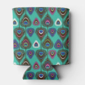 可愛いクジャクの羽模様 缶クーラー (裏面)