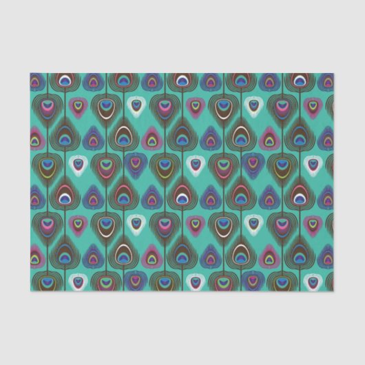 可愛いクジャクの羽模様 薄葉紙 (正面)