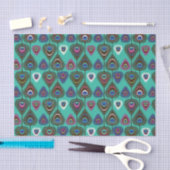 可愛いクジャクの羽模様 薄葉紙 (クラフト)