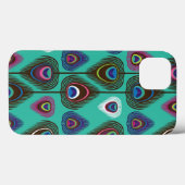 可愛いクジャクの羽模様 Case-Mate iPhoneケース (裏面 (横))