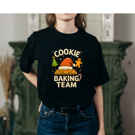 可愛いクッキー作りチーム クリスマス デザイン Tシャツ