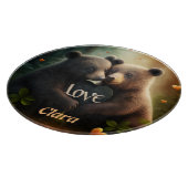 可愛いクマが恋に悩む カッティングボード (角)