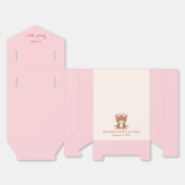 可愛いクマとピンクの弓お願い フェイバーボックス (見開き)