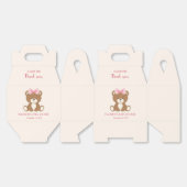 可愛いクマとピンクの弓お願い フェイバーボックス (見開き)