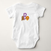 可愛いクマとライオンの限定版ベビー ベビーボディスーツ (裏面)