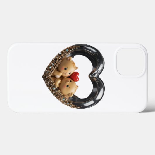 可愛いクマのケータイ Case-Mate iPhoneケース (裏面 (横))