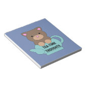 可愛いクマのティータイムを思い浮かわいらしかべる ノートパッド (アングル)