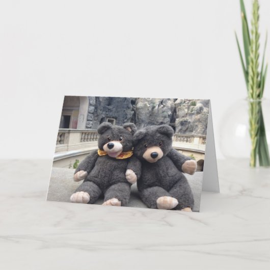 可愛いクマのハッピーネームデイカード カード (正面)