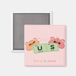 可愛いクマのラブマグネット マグネット