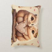 可愛いクマの漫画 アクセントクッション (裏面(縦))