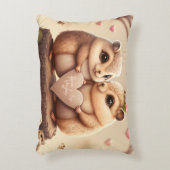 可愛いクマの漫画 アクセントクッション (正面(垂直))