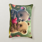 可愛いクマの漫画 アクセントクッション (裏面(縦))