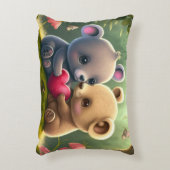 可愛いクマの漫画 アクセントクッション (正面(垂直))