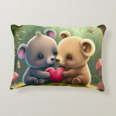 可愛いクマの漫画 アクセントクッション (裏面)