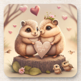 可愛いクマの漫画 コースター