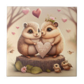 可愛いクマの漫画 タイル (正面)