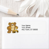 可愛いクマの蜂蜜を盗む ラベル (インサイチュ)