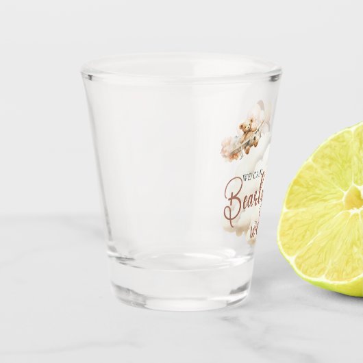 可愛いクマの赤ちゃんシャワー飲んで待つことができる ショットグラス (左)