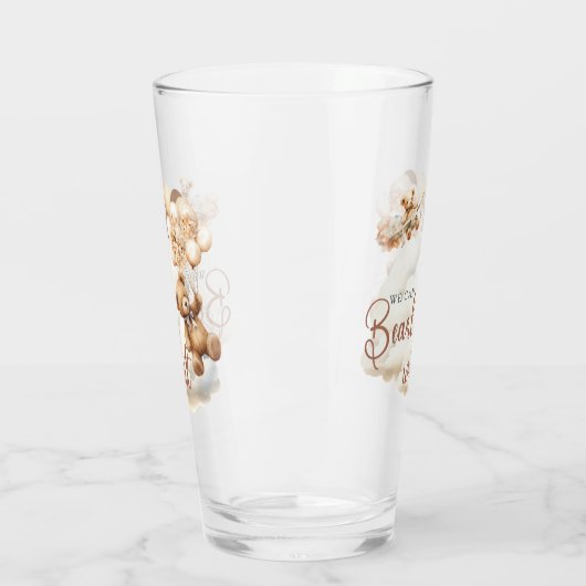 可愛いクマの赤ちゃんシャワー飲んで待つことができる タンブラーグラス (左)