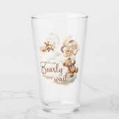 可愛いクマの赤ちゃんシャワー飲んで待つことができる タンブラーグラス (正面)