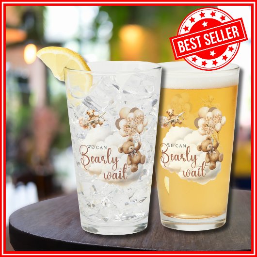可愛いクマの赤ちゃんシャワー飲んで待つことができる タンブラーグラス