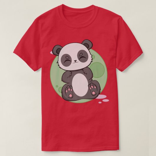 可愛いクマの軽食のためにここにいるジャイアントパンダ Tシャツ (デザイン正面)