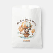 可愛いクマの風船私たちは赤ちゃんシャワーを待つことができる フェイバーバッグ (正面)