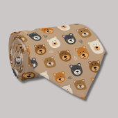 可愛いクマ図解入りの、写真付きの頭 ネクタイ