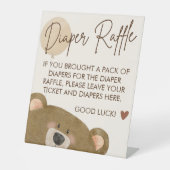 可愛いクマ我々は赤ちゃんシャワーを心待ちにできる 台座サイン (正面)